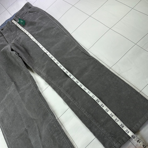 L.L.Bean Pants Men 44x30 Gray Stretch Country Corduroy Chino Standard Fit Casual - Picture 9 of 10